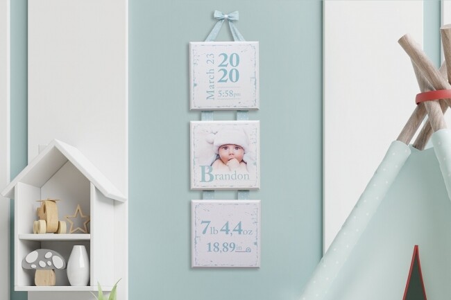 Σετ 3 Ξύλινων Κάδρων